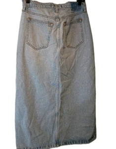 Abercrombie & Fitch Women’s Skirt Blue Denim 27 High Rise Front Slit Midi - Picture 1 of 9
