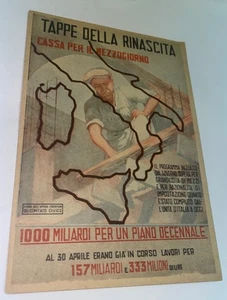 Vintage 50er Jahre Italien Italienische Propaganda "Tappe Della Rinascita 1000 Mil" Postkarte - Bild 1 von 2