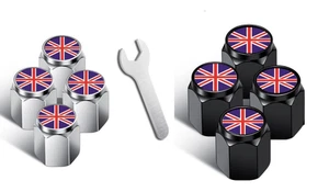 4X Britain British Flag Tyre Valve Dust Caps Car Wheel Tire Union Jack UK - Picture 1 of 3