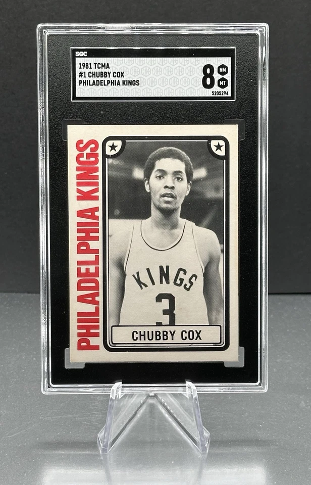1980-81 TCMA CBA #1 CHUBBY COX RC SGC 8 POP 4 Extremely Rare Find - Image 1 of 3