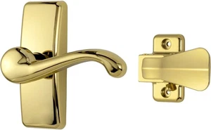 Ideal Security GL Lever Handle Set for Storm Doors and Screen Bright Brass  - Bild 1 von 7