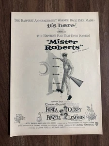 Mister Roberts Movie Print Ad Warner Bros. Henry Fonda Betsy Palmer - Picture 1 of 5