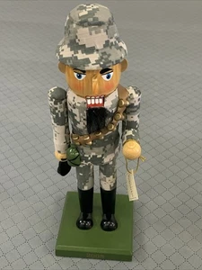 14" Soldier in Camo Christmas Nutcracker 2008 Limited Edition 3641/22124 Target - Picture 1 of 11