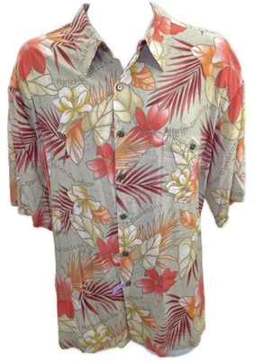 Camisa 2XL Harley Davidson Motocicletas Tori Richard Floral Botón Delantero Viscosa Foto 1 de 4