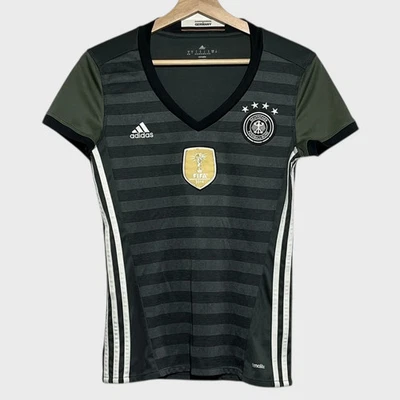 Vintage adidas Germany 2015/16 Black Away Soccer Jersey Shirt Women’s Small S - Image 1 of 4