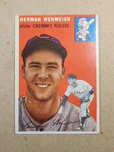 1954 TOPPS #162 HERMAN WEHMEIER VG piegato - Foto 1 di 3