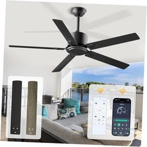 60 Inch Outdoor Ceiling Fan No Light - Modern Flush Mount Low Profile 60 inch - Picture 1 of 6