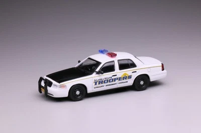 596 1:64 White Ford CV CROWN VICTORIA Alaska State Trooper Police Diecast Model - Image 1 of 4