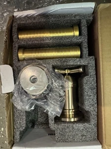 1 - Delta Broderick Cross Handles for T5784 Tub Filler Champagne Bronze - Picture 1 of 2