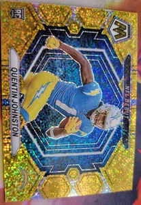 2023 Panini Mosaic NFL Debut Quentin Johnston #ND-16 Gold Sparkle Prizm /24 (RC) - Picture 1 of 2