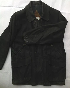 GIACCONE IN VERA PELLE DA UOMO DI HANRRY & MOORE IMBOTTITO TG 52 MADE IN ITALY - Picture 1 of 7