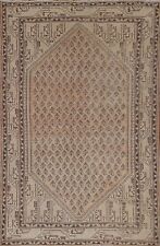 Vintage Muted Light Rust Paisley Botemir Area Rug 4'x7' Wool hand-knotted Carpet