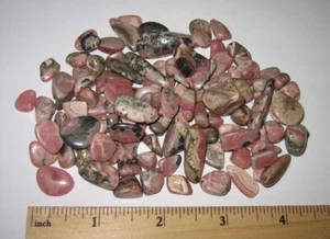 80+ TROMMELT POLIERT NATÜRLICH 0,3"- 0,6" RHODOCHROSIT STEIN MINERALIEN 132,2g *B1 - Bild 1 von 4