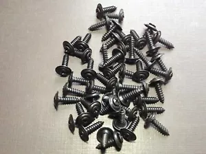 50pc #10 x 3/4 w/6 head door trim kick panel black screws washers Chevy GM Buick - Picture 1 of 9