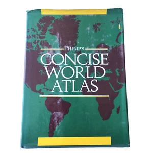 Philip’s Concise World Atlas (hardcover) 5th Edition 1989 Book Education Travel - Picture 1 of 12