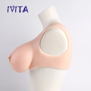 IVITA F Cup Silicone Breast Forms Half Body Breasts Vest Style Drag-Queen - Picture 1 of 12