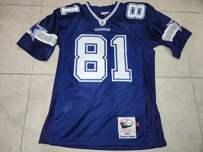 Camiseta deportiva 100 % auténtica Mitchell & Ness 2007 Terrell Owens Dallas Cowboys talla 40 M Foto 1 de 4
