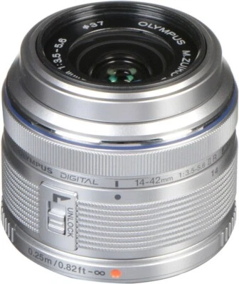 BRAND NEW OLYMPUS M.ZUIKO DIGITAL 14-42MM F3.5-5.6 IIR SILVER ZOOM LENS - Image 1 of 4