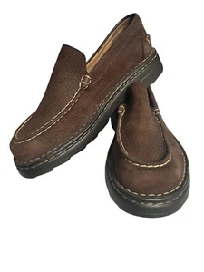 Geboren Herren Größe 9,5 Halbschuhe Braun Leder Leger Bequem Slipper B6365 - Bild 1 von 6