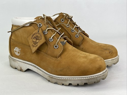 Stivaletti da donna Timberland taglia 9 pelle Nellie Chukka grano marrone chiaro impermeabili