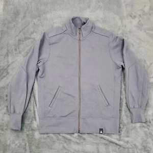 American Giant Moto Full Zip Jacket Men's L Gray Heavyweight Mock Neck USA Made - Picture 1 of 17