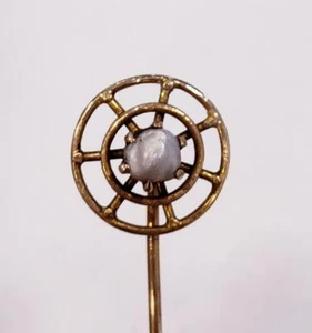 NEW PRICE! 14KT YELLOW GOLD STICK PIN W/ FRESH WATER PEARL - Picture 1 of 4