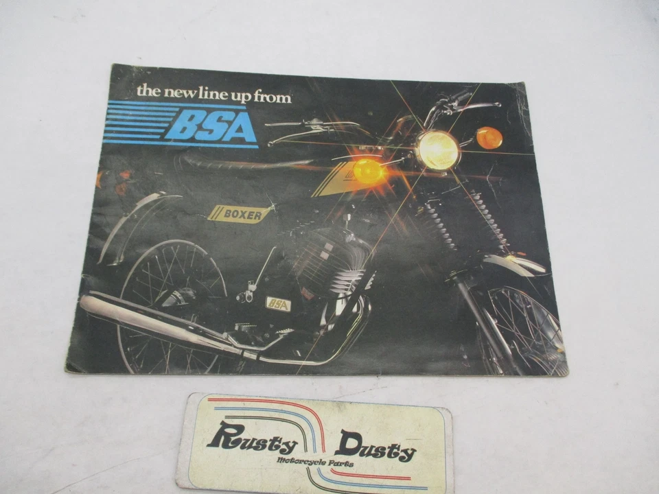 Vintage Original BSA New Line Up Boxer Beaver ER1 ER2 Dealership Sales Brochure - Image 1 of 3