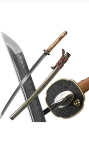 Japanese Samurai Clay Tempered T10 Steel Katana Sword Battle Ready Razor Sharp - Picture 1 of 10