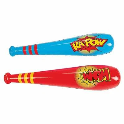Superhero Party Favours Prizes Toys One 1 Inflatable Blow Up Superhero Bat Club - image 1 of 2