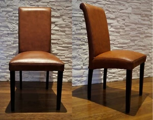 Italienische Leder Stühle Esszimmer Echtleder Stuhl Lederstühle Viele Farben ! - Bild 1 von 10