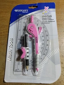 Kompass und Winkelmesser Mathewerkzeuge Westcott pink - Bild 1 von 2