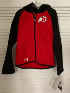 NUEVO CON ETIQUETAS Universidad de Utah Niño/Jóvenes Under Armour Cremallera Camisa/Sudadera con Capucha *talla 6* - Imagen 1 de 6