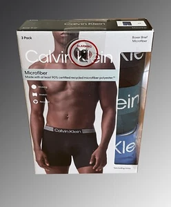 Calvin Klein Microfiber Boxer Brief 3 Pack Multi Color Men Size Medium - Picture 1 of 6