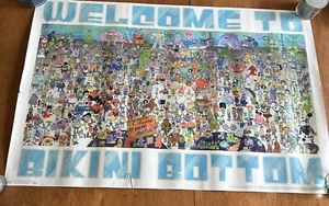Sponge Bob Square Pants “Welcome To Bikini Bottom” 22” x 34” Collage Poster - Picture 1 of 7