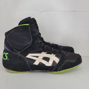 Zapatos de Lucha De Colección Asics JL70 Split Second Talla 9 Negro Verde RARO Años 90 De Colección - Imagen 1 de 9