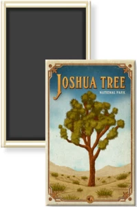 Joshua Tree National Park Vintage Postcard Image Fridge Magnet 2 x 3 Rigid - Picture 1 of 3