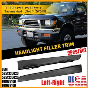 2Pcs For 95-97 Toyota Tacoma 4WD Front Bumper Grille Headlight Filler Trim Panel - Picture 1 of 15