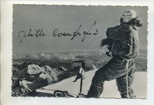 CARTOLINA MONTAGNA MONTE K 2 ACHILLE COMPAGNONI AUTOGRAFO ORIGINALE