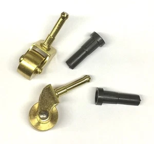1 par de nuevas ruedas/ruedas delanteras de latón para piano vertical acústico espín/consola - Imagen 1 de 1