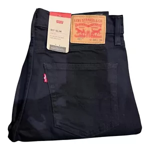 Levi's 511 (BLACK) Slim Fit Mens Stretchable Jeans - Picture 1 of 8