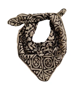 Hand Block Print Bandana Natural Organic print Bandana Scarf Premium Organic - Picture 1 of 6