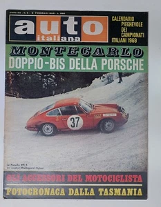 50371 Auto italiana a. 50 nr 6 1969 - Montecarlo - Porsche - Calendario 1969 - Imagen 1 de 2