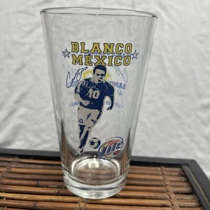 Cuauhtemoc Blanco Pint Glass Mexico National Team Miller Lite Beer Soccer Bar - Picture 1 of 9