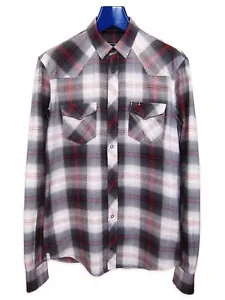 Balmain rot & schwarz kariertes Westernhemd SS10 Gr. 38 kleine - Bild 1 von 12