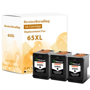 3PK 65XL Black Ink Cartridge FOR HP DeskJet 3720 3730 3735 3750 3752 3762 3764  - Picture 1 of 9