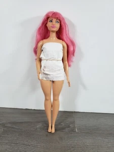 Full Figure Curvy Pink Hair 11" Barbie Nude for OOAK or Play - Picture 1 of 9