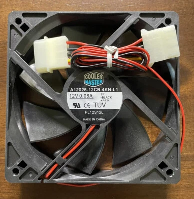 Cooler Master 120mm 4 Pin Case Fan Model : A12025-12CB-4KN-L1 - Image 1 of 4