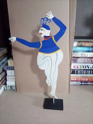 SIGNED Judie Bomberger: Cirque Du Soleil Mime Dancer Metal Sculpture 1998 SIGNED - Image 1 of 4