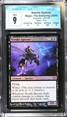 NEEDLE SPECTER Eventide Foil Rare CGC 9 Q+ MTG [Nostalgium] - Image 1 of 2