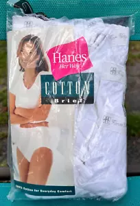 Vintage Size 6 Womens HANES HER WAY Cotton Briefs 6 Pairs White NEW OLD STOCK! - Picture 1 of 2